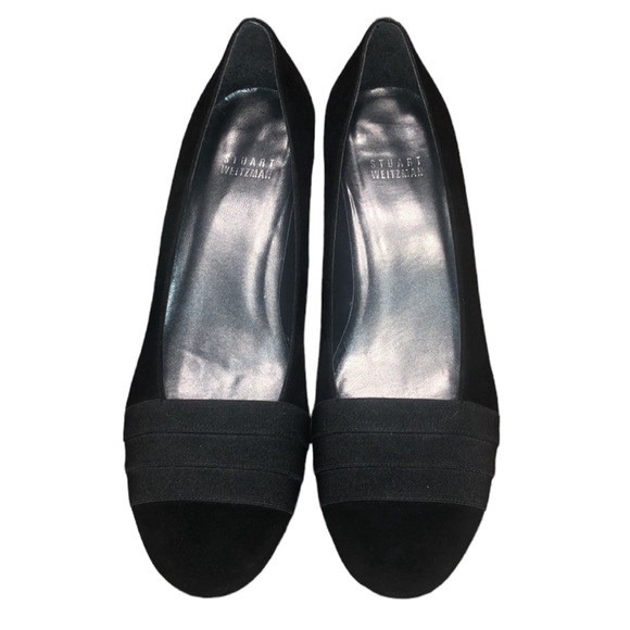 Stuart Weitzman Black Suede Wedge - Picture 2 of 15